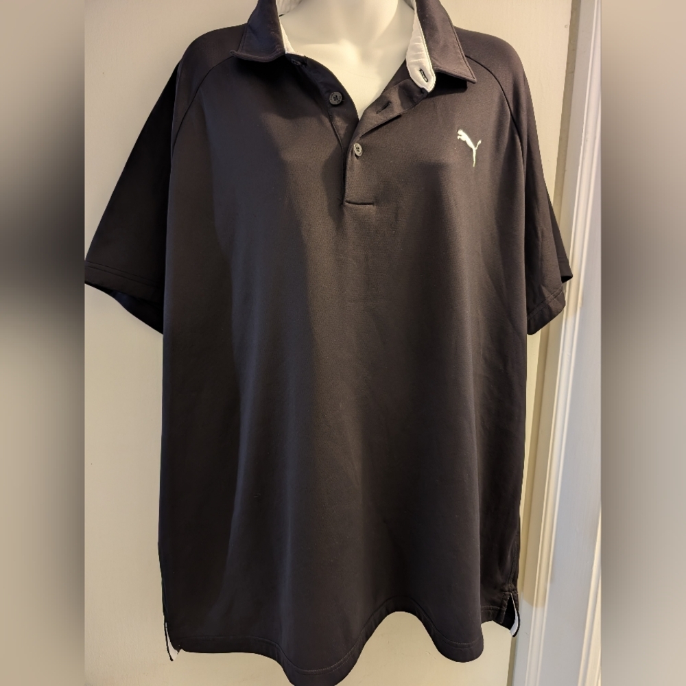 Puma Men's Black Polo Shirt. Xxl.